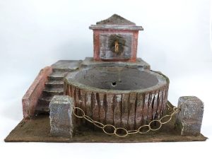 Fontana grande tonda con scalinata